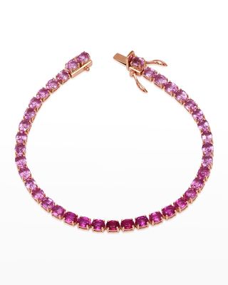 Ombre Pink Sapphire Tennis Bracelet