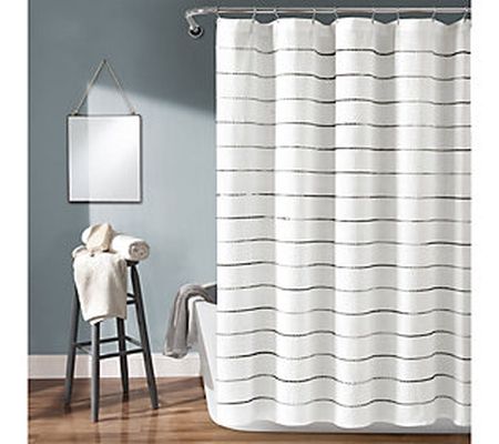 Ombre Stripe Yarn Dyed 72"x72" Shower Curtain b y Lush Decor