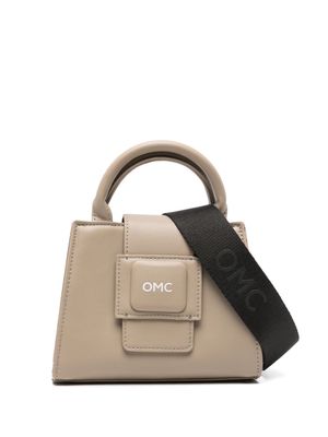 Omc logo-print faux-leather tote bag - Brown