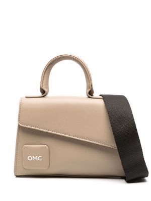 Omc logo-print leather tote - Neutrals