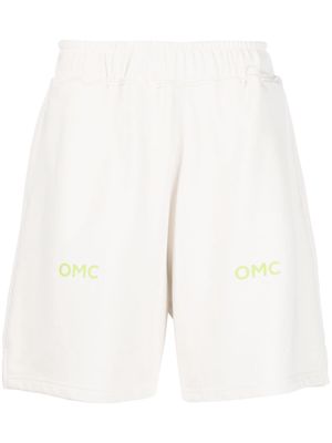 Omc logo-print track shorts - White