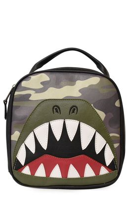 OMG Accessories Dino Camo Print Lunch Bag in Olive