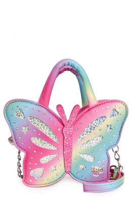 OMG Accessories Kids' Butterfly Crossbody Bag in Pink Multi