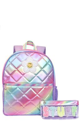 OMG Accessories Kids' Daisy Quilted Backpack in Orchid 