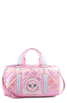 OMG Accessories Kids' Diamond Quilted Duffle Bag in Bubble Gum
