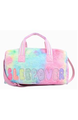 OMG Accessories Kids' Glitter Sleepover Faux Fur Duffle Bag in Bubble Gum