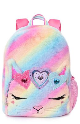 OMG Accessories Kids' Large Miss Bella Faux Fur Backpack in Flamingo 