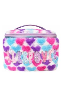 OMG Accessories Kids' Sleepover Faux Fur Train Case in Orchid