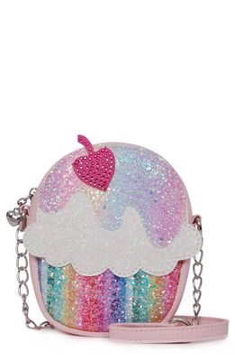 OMG Accessories OMG Glitter Cupcake Crossbody Bag in Pink