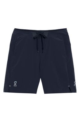 On 2-in-1 Hybrid Performance Shorts in Navy
