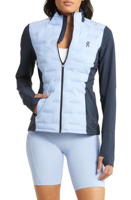 On Climate Water Resistant Performance Jacket in Stratosphere/Navy