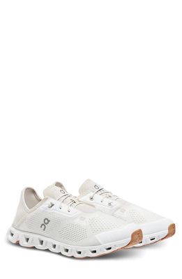 On Cloud 5 Coast Running Sneaker in Undyed White/Pearl