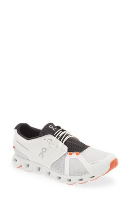 On Cloud 5 Push Sneaker in White/Flame