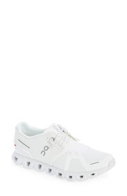 On Cloud 5 Running Shoe in Undyed White/White