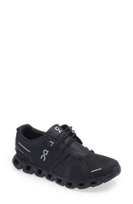 On Cloud 5 Running Sneaker in All Black