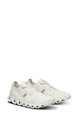 On Cloud X 3 AD Hybrid Training Shoe in Undyed White/White