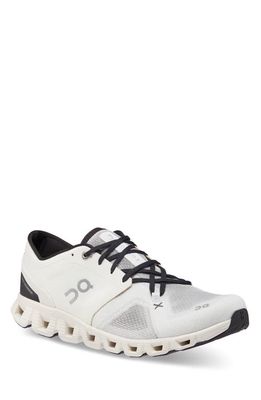 On Cloud X 3 Training Shoe in Ivory/Black