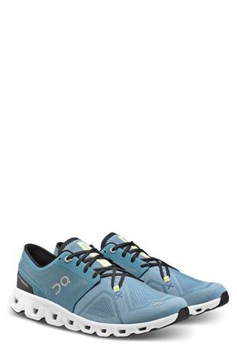 On Cloud X 3 Training Shoe in Pewter/White