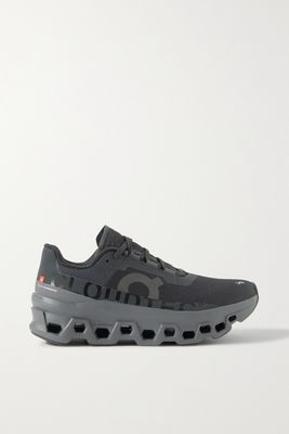 ON - Cloudmonster Rubber-trimmed Mesh Sneakers - Black