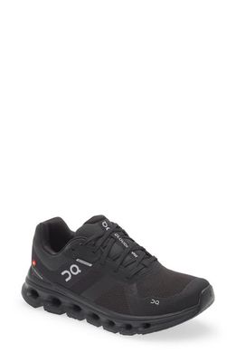 On Cloudrunner Waterproof Running Shoe in Black