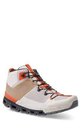 On Cloudtrax Water Repellent Hiking Shoe in Chai/Ivory