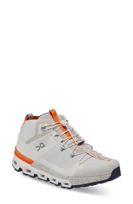 On Cloudtrax Water Repellent Hiking Shoe in Frost/White