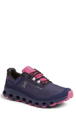 On Cloudvista Waterproof Trail Running Shoe in Flint/Acai