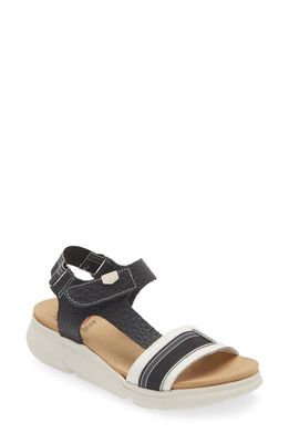 On Foot 90502 Daytona Platform Sandal in Black/Blanco