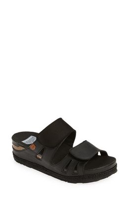 On Foot Cynara Slide Sandal in Negre Black 