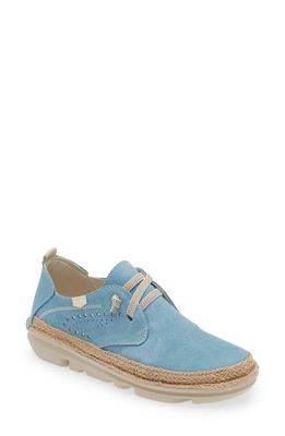 On Foot Silken Perforated Sneaker in Celeste Light Blue 