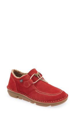 On Foot Zen Water Resistant Faux Fur Sneaker in Red