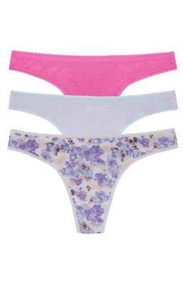 On Gossamer 3-Pack Mesh Thongs in Brgtpink/ltbreeze/softfloral