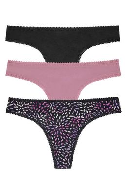 On Gossamer 3-Pack Mesh Thongs in Mo/blk/cb 