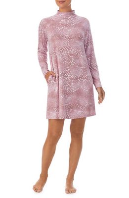 On Gossamer Long Sleeve Nightgown in Rose Print