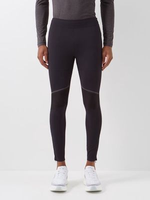 On - Panelled Zipped-cuff Leggings - Mens - Black