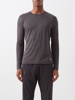 On - Performance Jersey Long-sleeved Top - Mens - Black