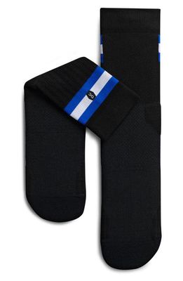 On Recycled Polyester Tennis Socks in Black/Indigo