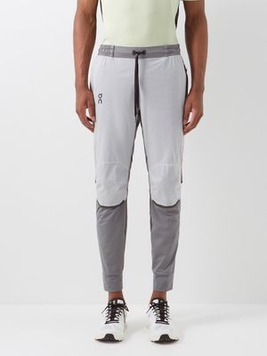 On - Ripstop And Jersey Track Pants - Mens - Grey