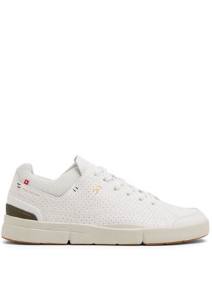 On Running logo-print perforated low-top sneakers - White