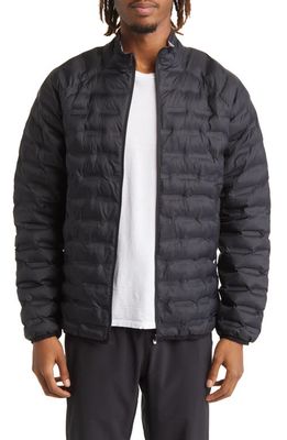 On Switch Channel Quilted Reversible Jacket in Black/White