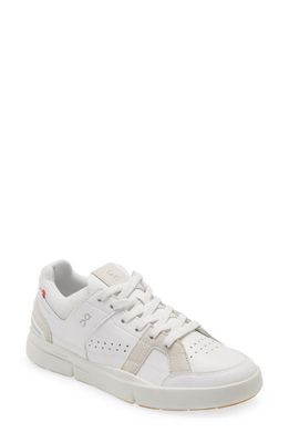 On THE ROGER Clubhouse Tennis Sneaker - Women in White/Sand