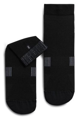 On Ultralight Crew Socks in Black/White