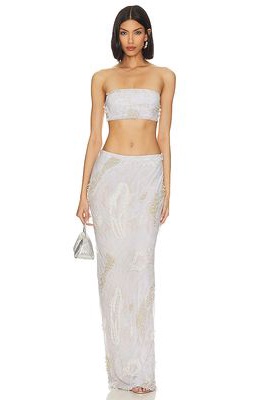 Onalaja x REVOLVE Bandeau Maxi Skirt Set in White