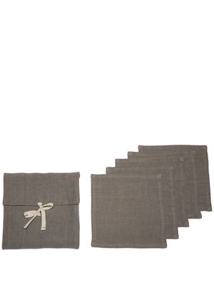 Once Milano set of five cocktail napkins - Grey
