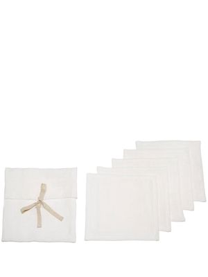 Once Milano set of five cocktail napkins - White