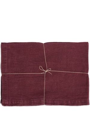 Once Milano set of two linen placemats - Red