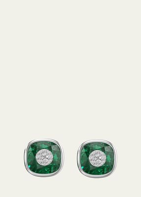 One Collection 10mm Cushion Earrings