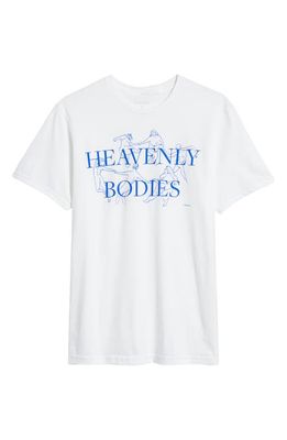 One DNA Gender Inclusive Heavenly Bodies Graphic Tee in White