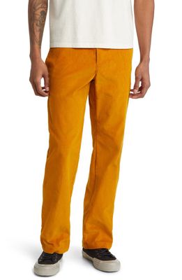 ONE OF THESE DAYS Corduroy Flat Front Pants in Mustard
