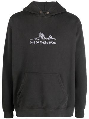 One Of These Days Counting Every Second cotton hoodie - Black